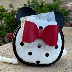 Kate Spade Minnie Mouse Coin Purse and AirPod Holder with Key Ring NWT